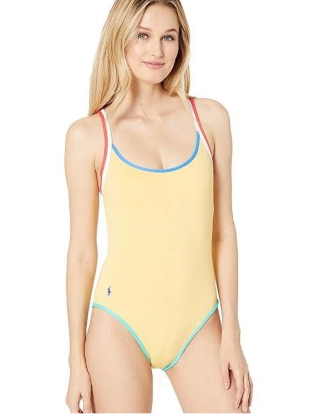 Polo Ralph Lauren Racerback Swimsuit in yellow M